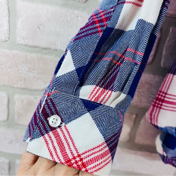 Rails Hunter Blue and Red Plaid Long Sleeve Button-Down Shirt Size XS - Picture 7 of 10